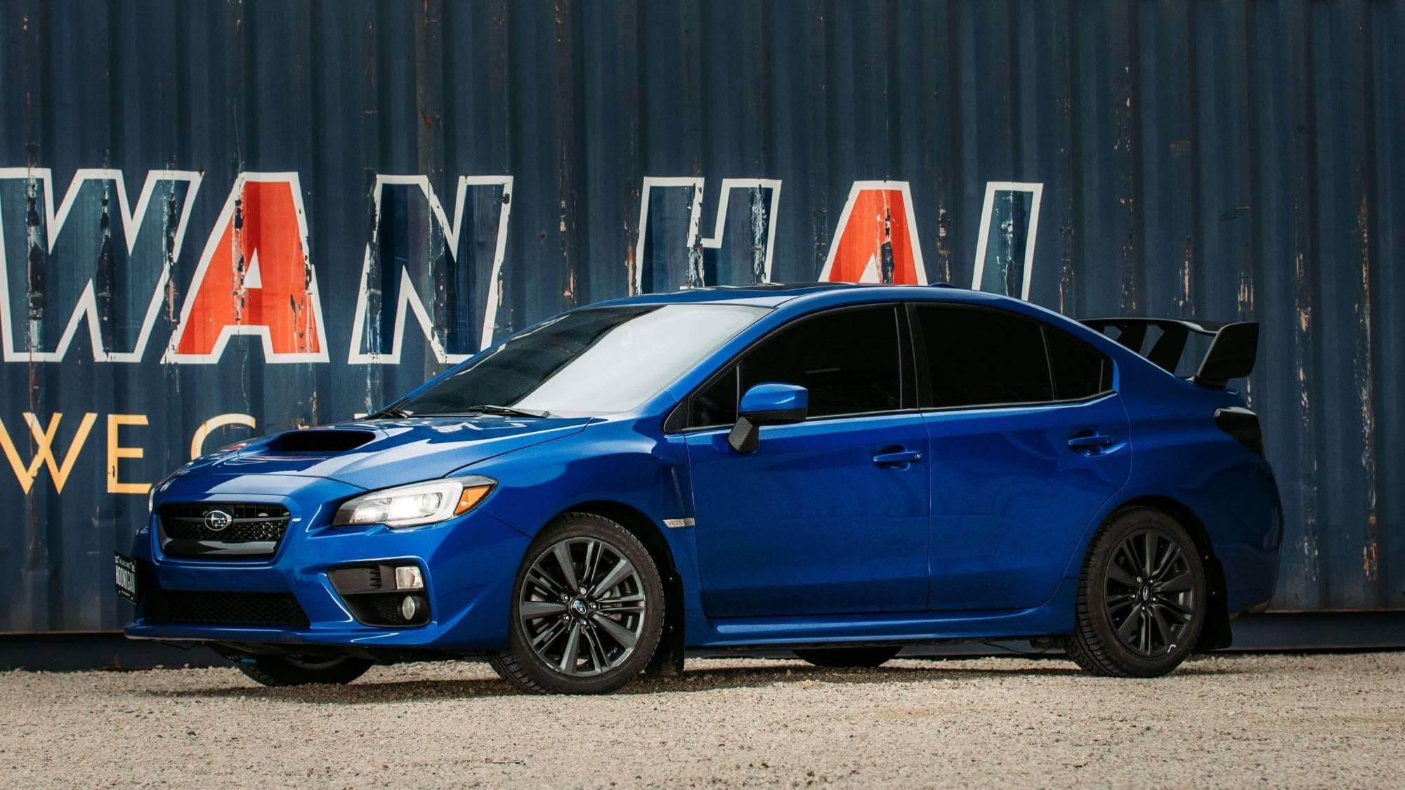 Used japanese cars for sales in Australia - blue Subaru being exported from Japan