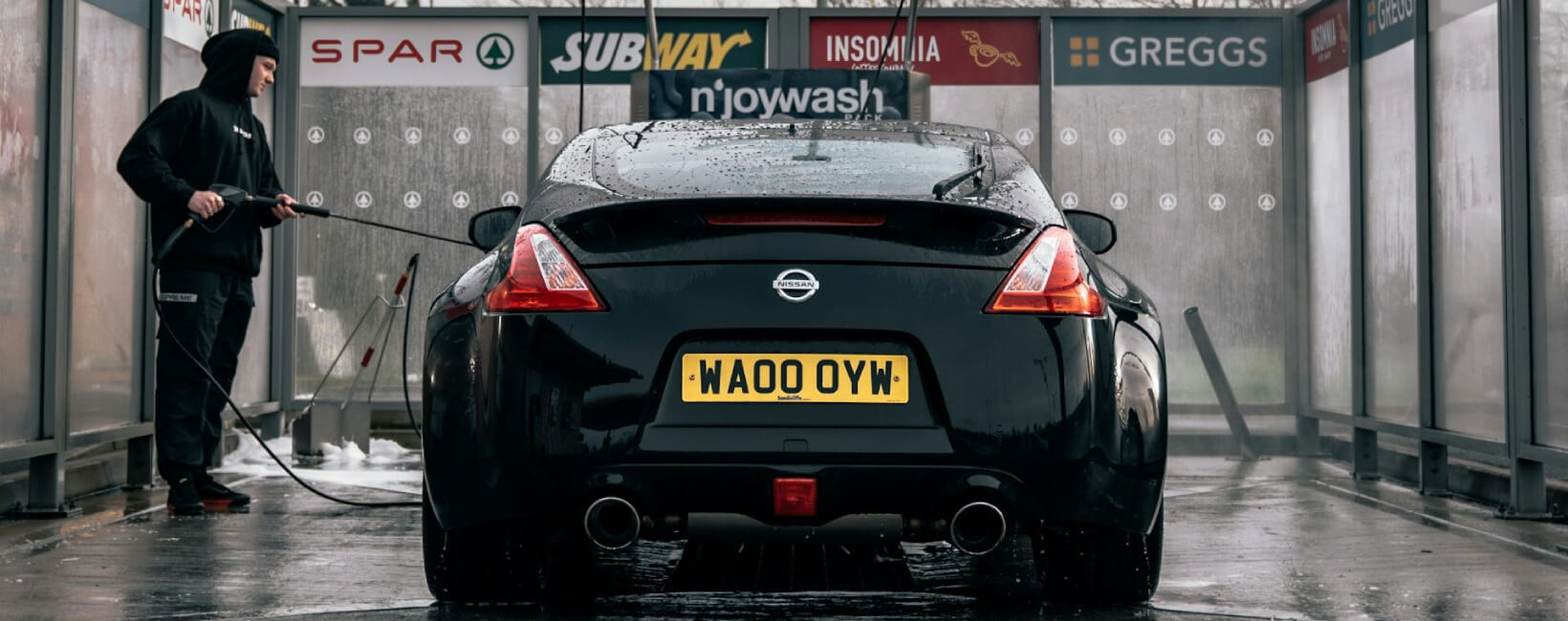 A black Nissan Fairlady Z imported to the UK from Japan.